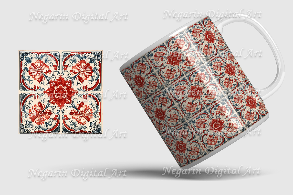 Vintage Italian Pattern Tile V1, a Pattern Graphic by Negarin Digital Art (Photo 2 of 8)