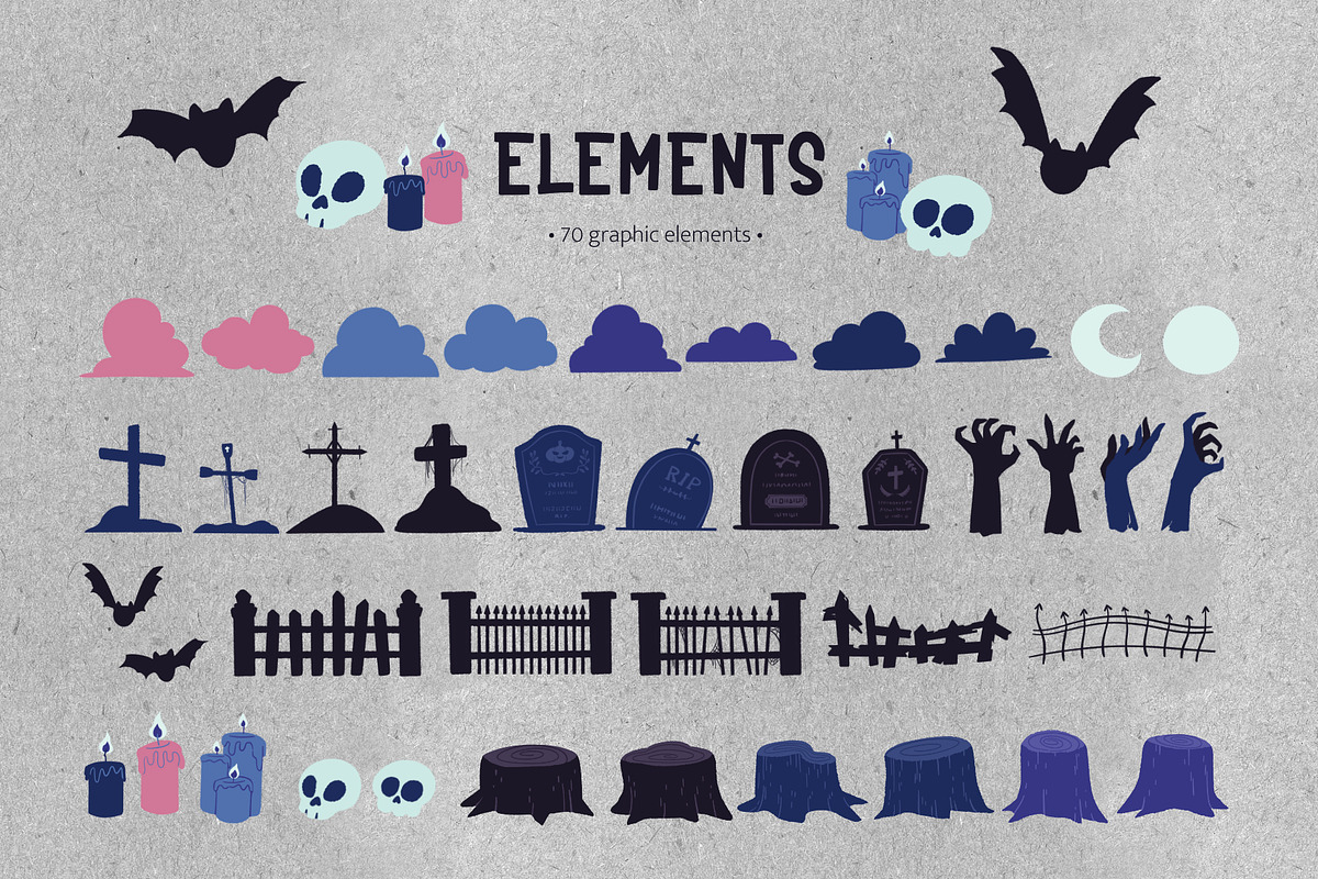 Halloween Haunted House: creator kit, a Seasonal Illustration by SARUN CHARM (Photo 8 of 10)