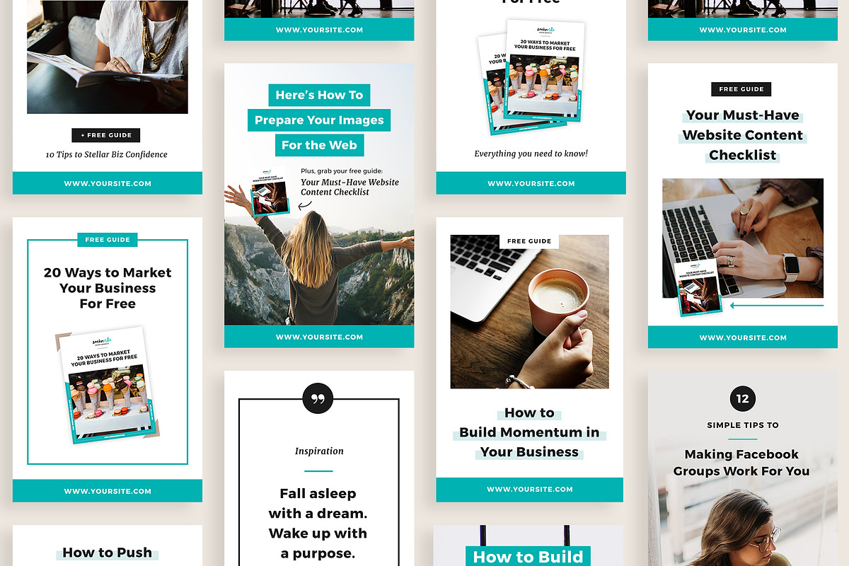Pinterest Templates - Canva & PSD, a Social Media Template by Anchor ‹A› Digital Design (Photo 2 of 3)