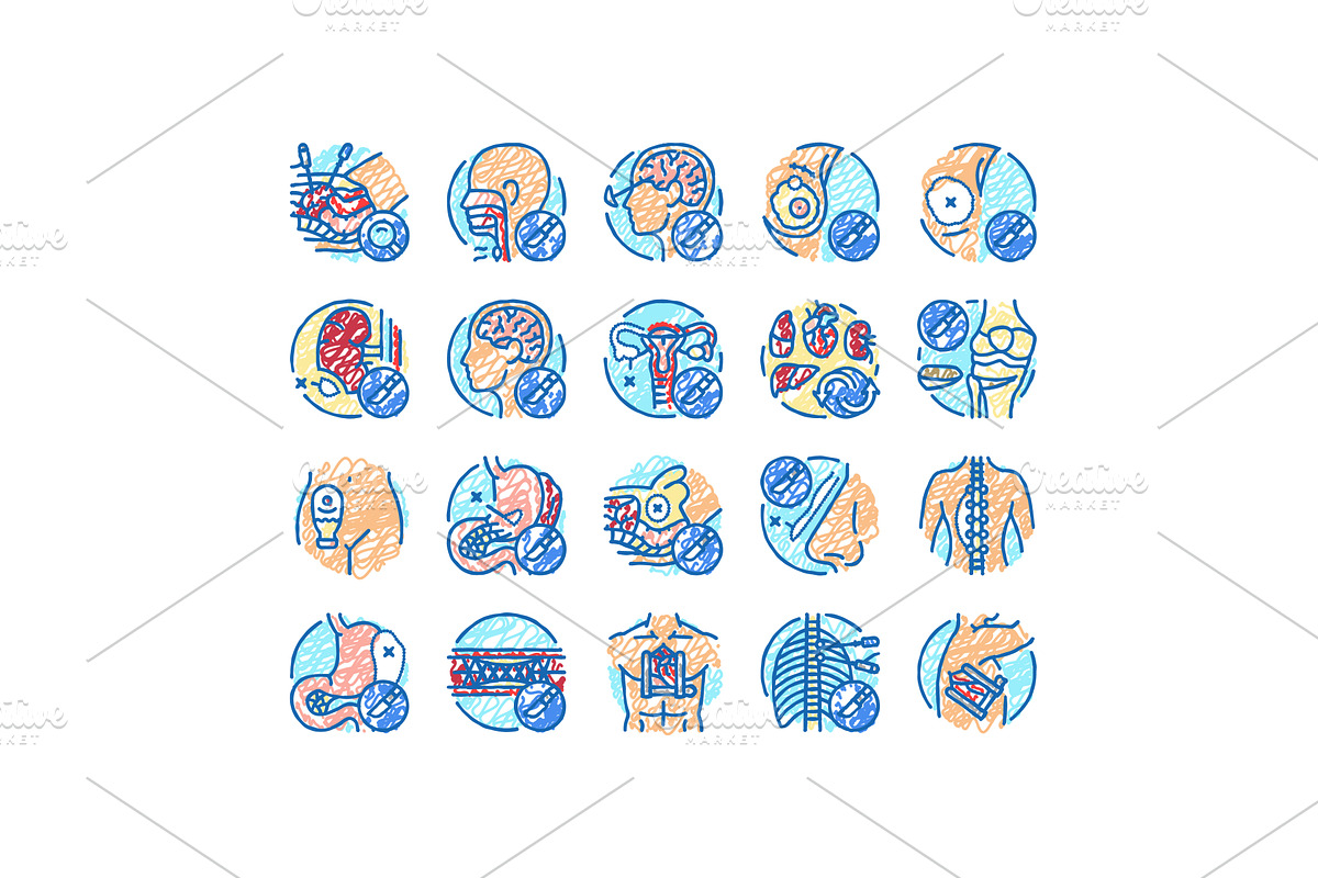 surgery hospital health icons hand, an Object Illustration by pikepicture