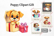 Puppy Clipart Gift, a Graphic by Artnoy (Thumbnail 1 of 5)