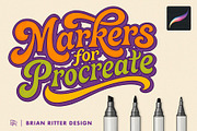 Markers for Procreate, a Brush Add-On by Brian Ritter Design (Thumbnail 1 of 11)