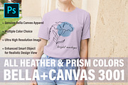 Bella Canvas 3001 Mockup Bundle, a Shirt Mockup by BrightMockups (Thumbnail 5 of 5)