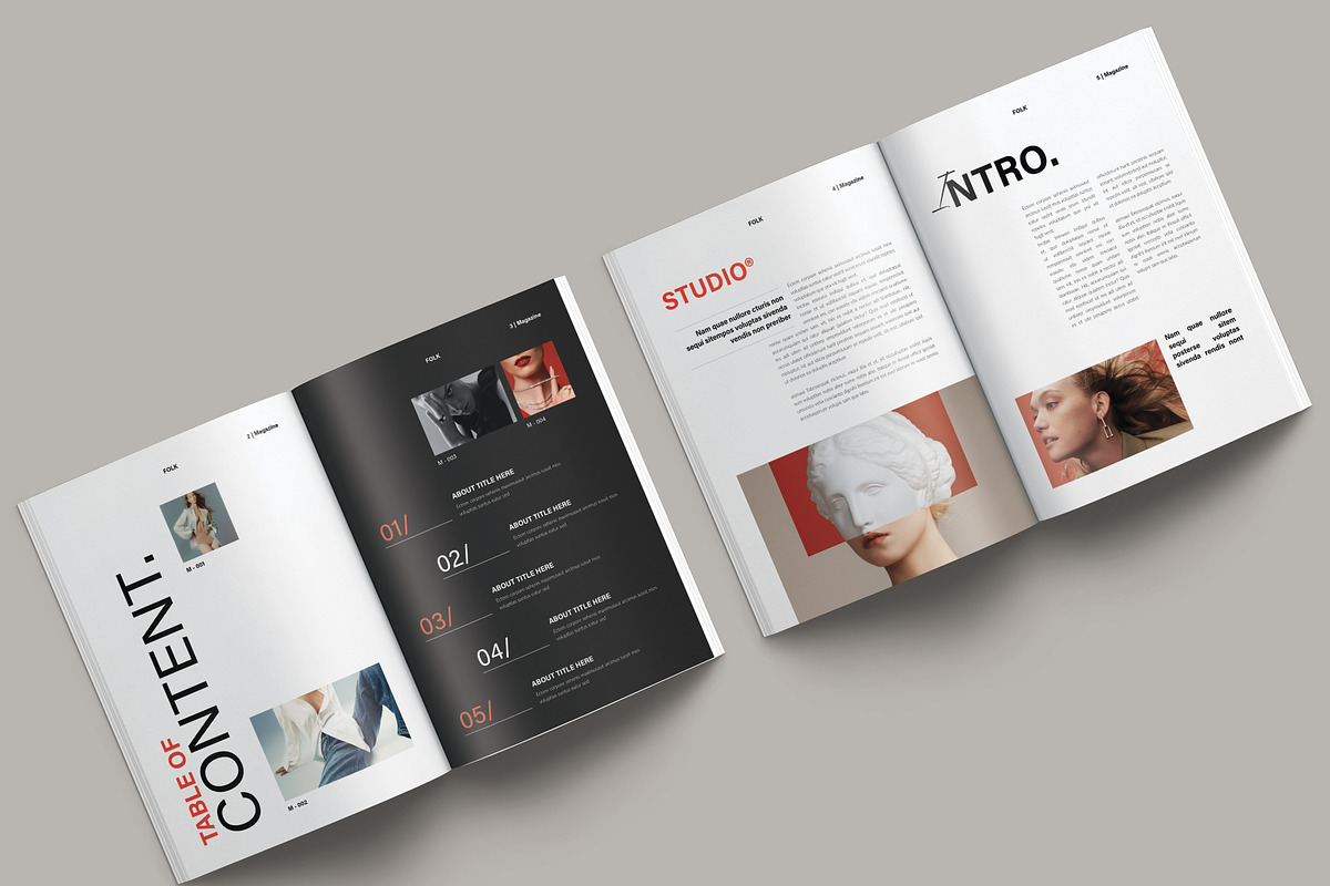 FOLK Modern Magazine Template, a Magazine Template by NorthPeak (Photo 5 of 14)