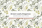 Olive Green Leaves Seamless Pattern, a Pattern Graphic by BrushstrokeArtGB (Thumbnail 1 of 11)