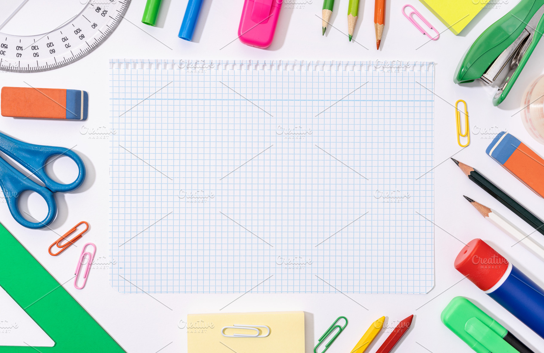 Blank paper sheet back to school, a Background Photo by Formatoriginal photo
