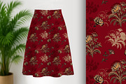 Regal Red Floral Seamless Pattern, a Pattern Graphic by Sharon Schwalbe (Thumbnail 2 of 5)