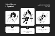 Girl Illustration Art Set, an Outline Icon by Vectors Market (Thumbnail 2 of 9)