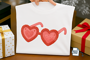 Faux Crochet Heart Sunglasses PNG, an Object Illustration by Craftsbeefy (Thumbnail 4 of 6)