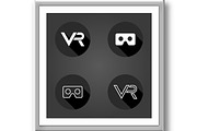 Black and white Flat Icons With VR, an Icon by FineArtStudio (Thumbnail 3 of 3)