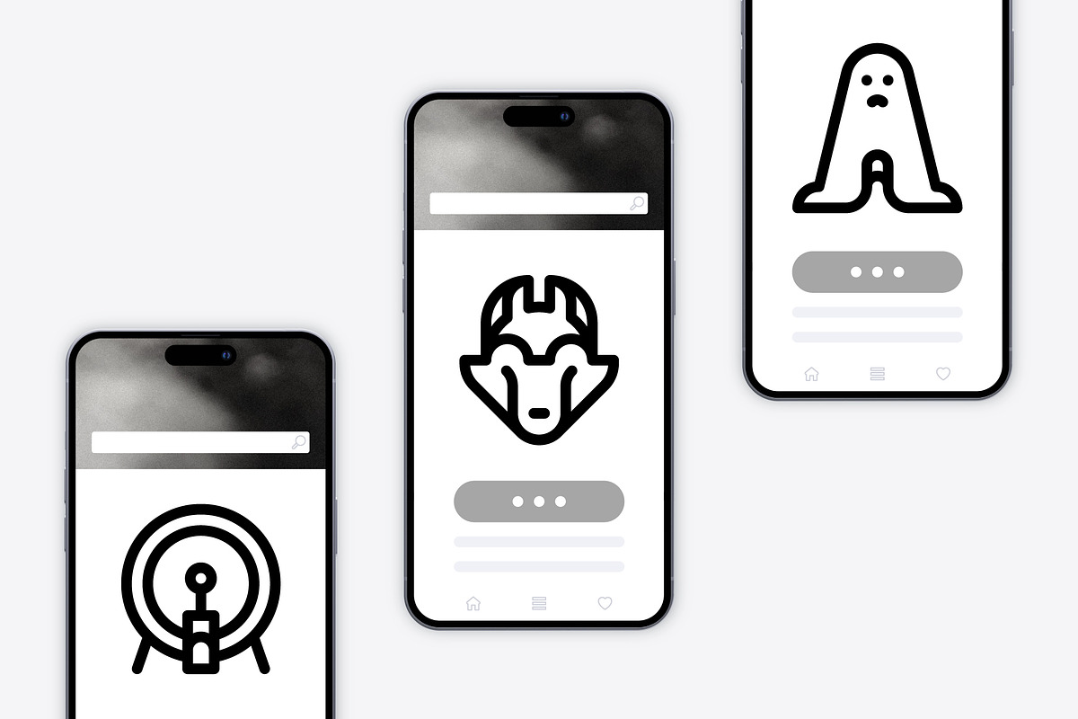 50 Black Metal Icons, an Outline Icon by Side Project (Photo 6 of 8)