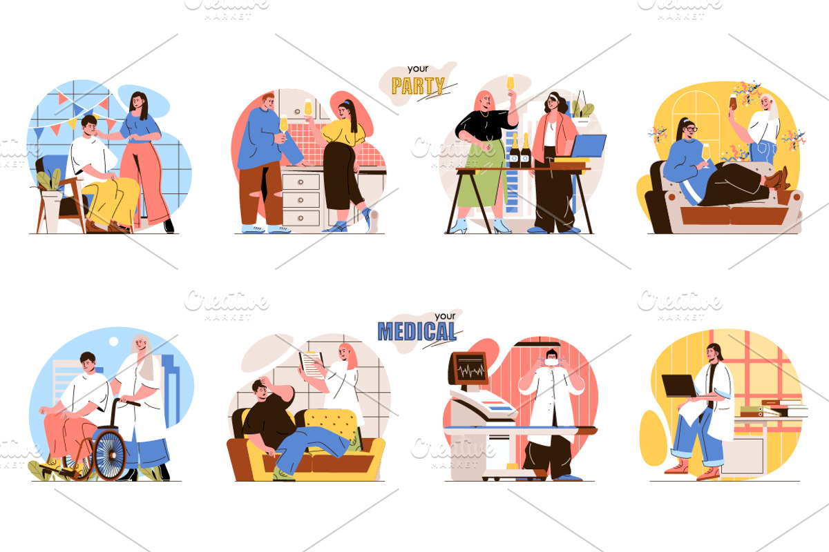 Flat People Concept Illustrations, a Finance Illustration by alexdndz (Photo 9 of 14)