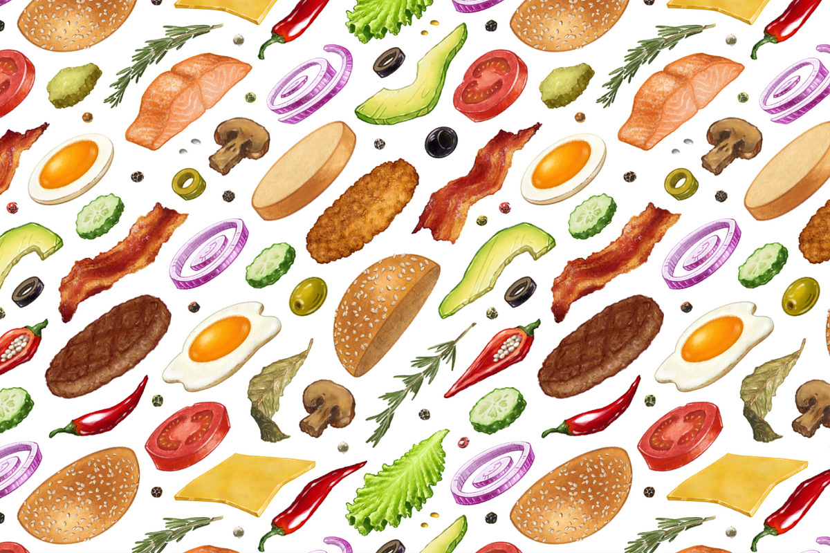 Burger Creator, a Decorative Illustration by Margo Miller (Photo 10 of 31)