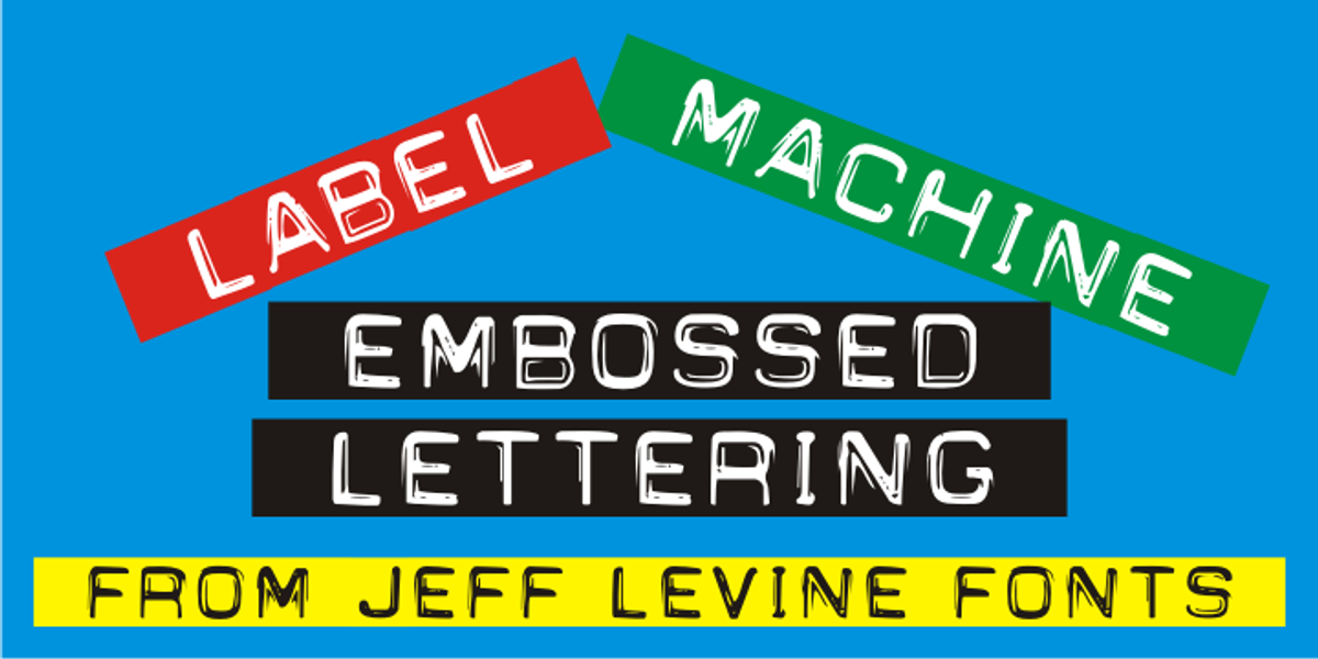 Label Machine JNL, a Font by Jeff Levine Fonts