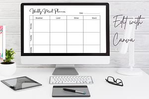 Meal Planner Editable Template