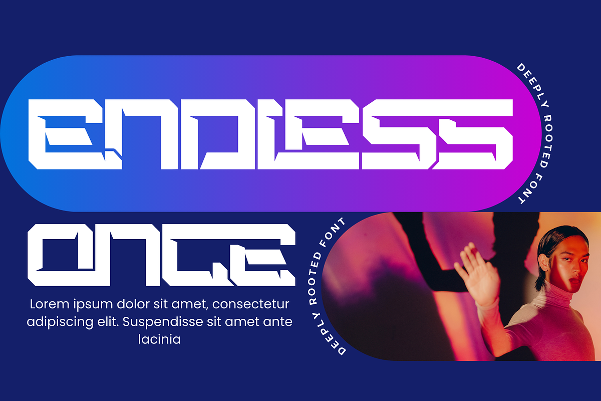 DEEPLY ROOTED - FUTURISTIC FONT, a Sans Serif Font by 177Studio (Photo 4 of 8)