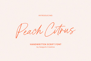 Peach Citrus Handwritten Script