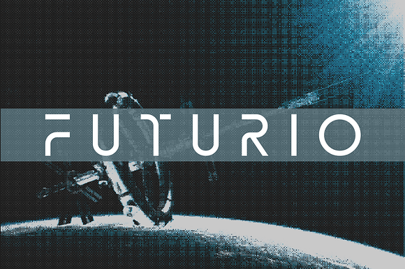 "Futurio" Futuristic Display Font preview 8