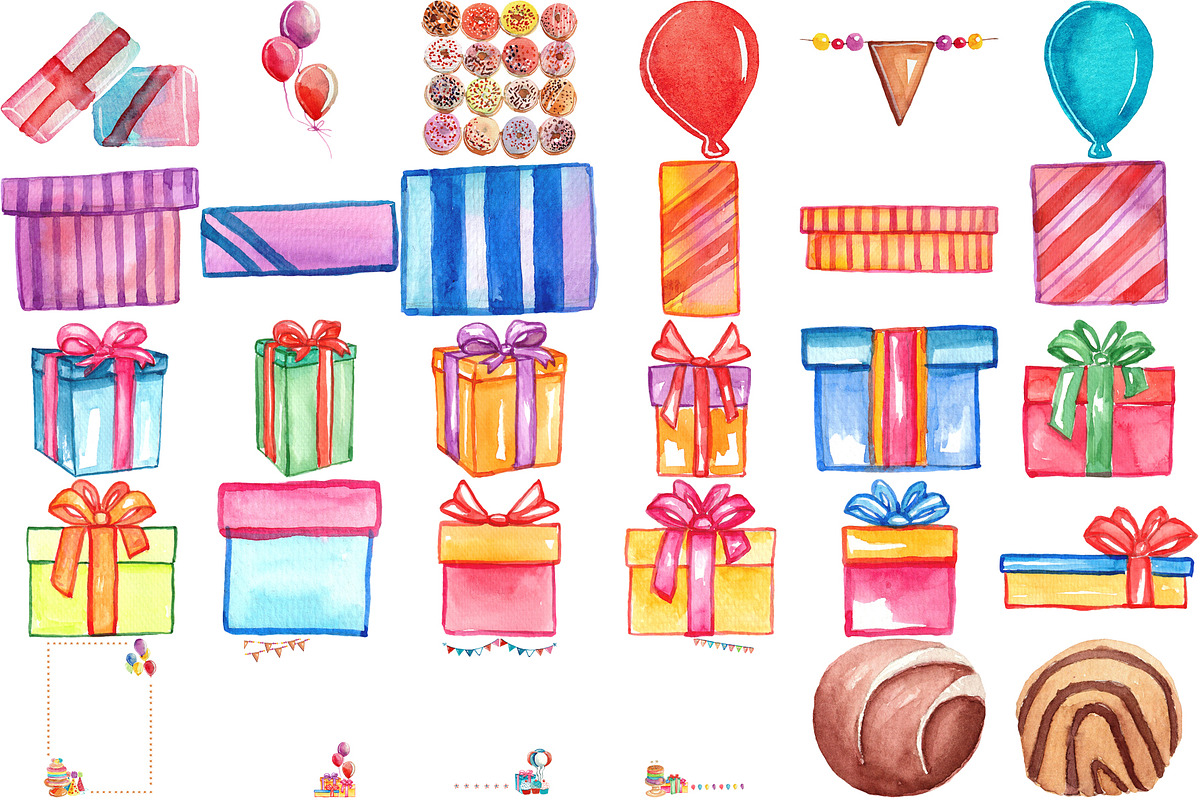 175 Super Bundle: Vintage Birthday, an Education Illustration by LilyBoo Clipart (Photo 4 of 7)