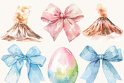 Watercolor Cute Dinosaur Clip Art, an Animal Illustration by SparkyDesignsUS (Thumbnail 7 of 9)