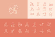 Animated Beauty Icon Art Set, an Outline Icon by Prosymbols (Thumbnail 3 of 4)