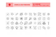 Sparkle and Firework, an Outline Icon by Pathlord (Thumbnail 2 of 6)