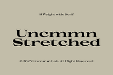 Uncmmn Stretched - 7 Style Serif