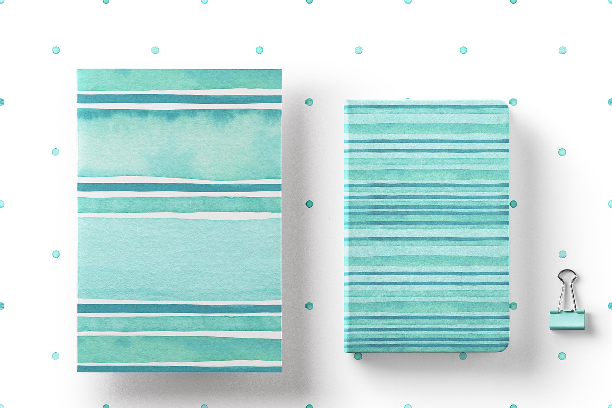 Mint Watercolor Paper Backgrounds, a Texture Graphic by Naty Art (Photo 5 of 9)