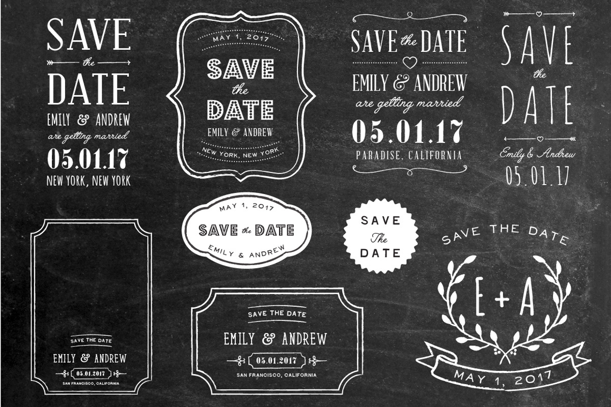 Save the Date Overlays Set, an Object Graphic by BirDIY Design (Photo 1 of 5)