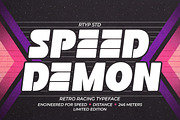 Speed Demon - Bold Retro Racing Type, a Sans Serif Font by Rillatype (Thumbnail 12 of 13)
