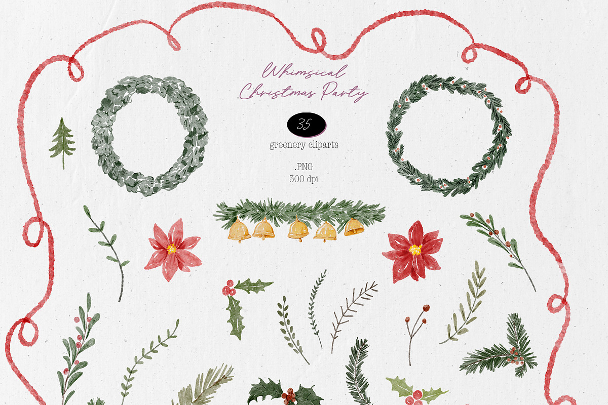 Whimsical Christmas Party, a Seasonal Illustration by Les Frolova (Photo 4 of 17)