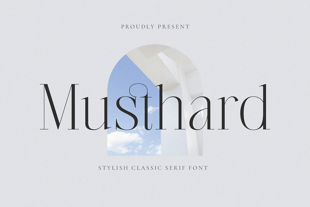 Musthard - Stylish Classic Serif, a Serif Font by Jimoji (Photo 1 of 11)