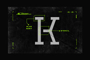 Metona - A Stencil Futuristic Font, a Slab Serif Font by Drizy (Thumbnail 6 of 9)