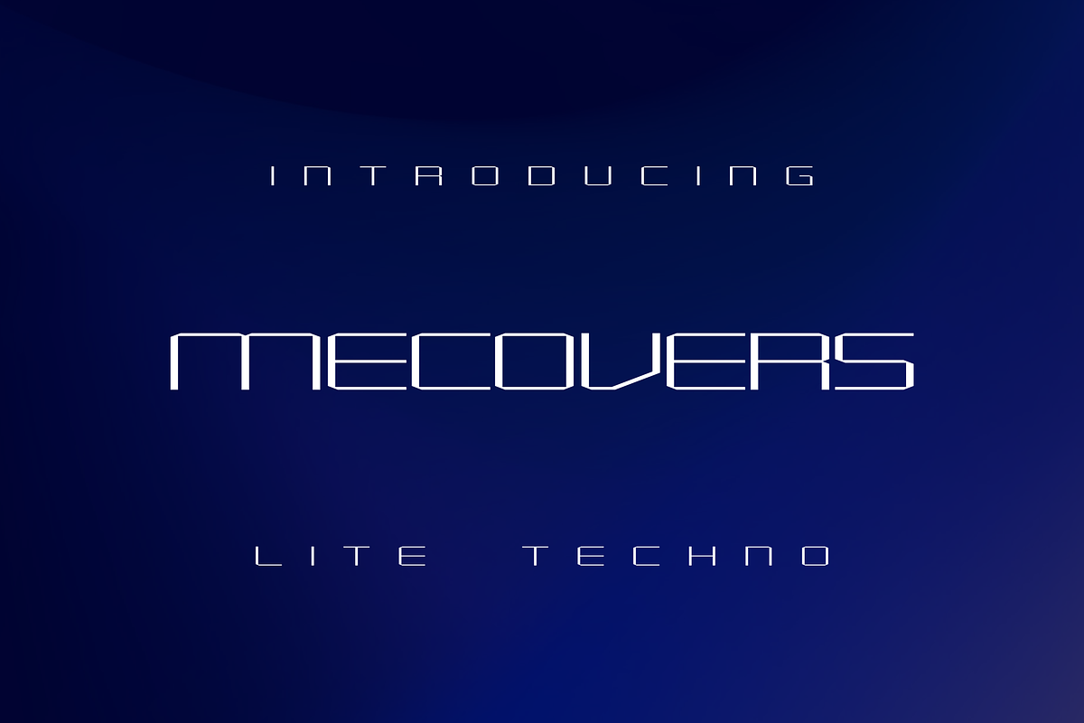 Mecovers Lite Techno Modeling Font, a Sans Serif Font by Monoletter Studio (Photo 1 of 3)
