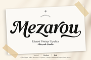 Mezarou, a Script Font by Aluyeah Studio (Thumbnail 1 of 15)