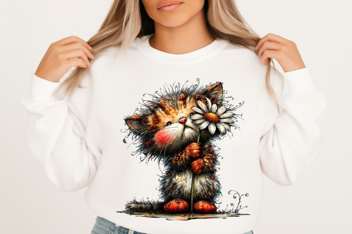 Valentines Whimsical Cats Clipart, an Illustration by designcity5 (Photo 5 of 5)