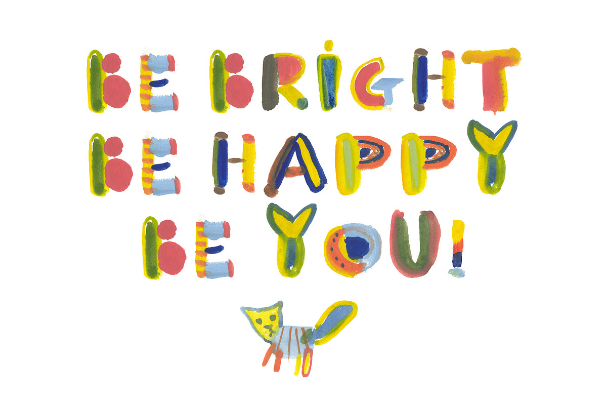 BRIGHT GOUACHE bitmap color font preview 7