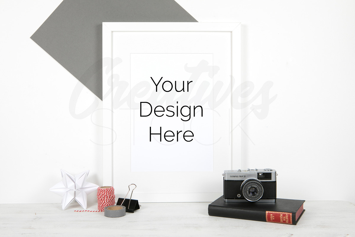 MONO A4 Frame Mock Up - PSD/JPEG, a Print Template by Creatives STOCK