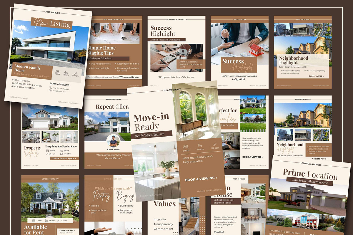 Warm Real Estate Instagram Template, a Social Media Template by Everyday Perfection (Photo 6 of 11)