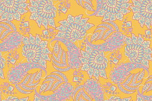 8 Paisley Seamless Vector Pattern