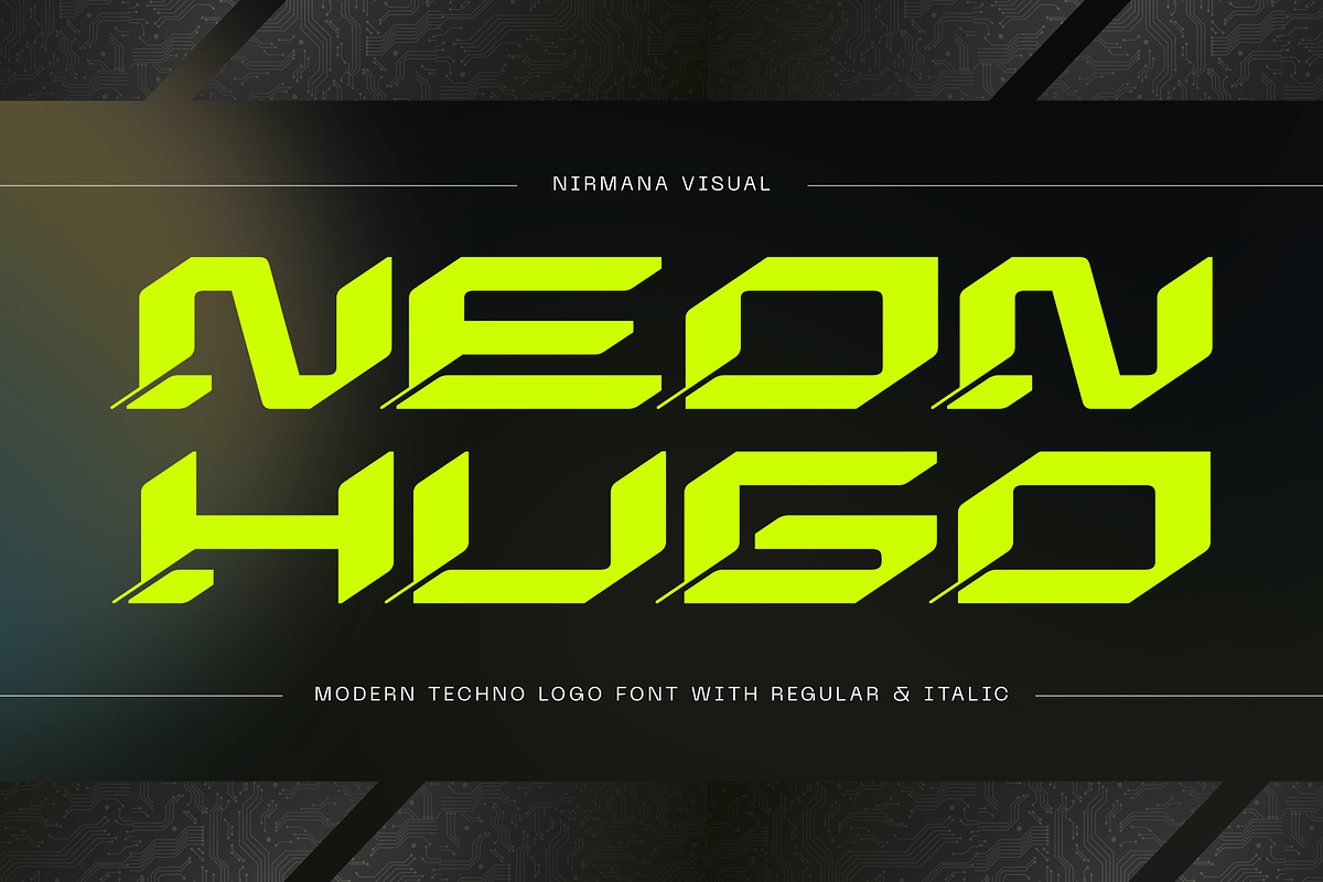 Race Hugo - Branding Logo Font, a Sans Serif Font by Nirmana Visual (Photo 8 of 9)