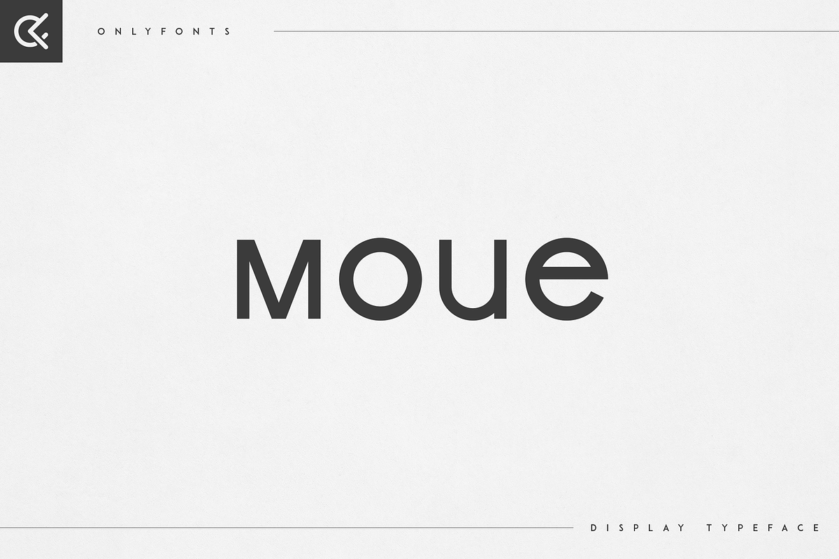 Moue - display typeface, a Sans Serif Font by Only Fonts (Photo 1 of 11)