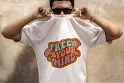 Free Your Mind Retro T-Shirt Design, an Object Illustration by Ahluva Studio (Thumbnail 6 of 6)