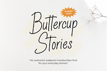 Buttercup Stories - Ballpoint Fonts