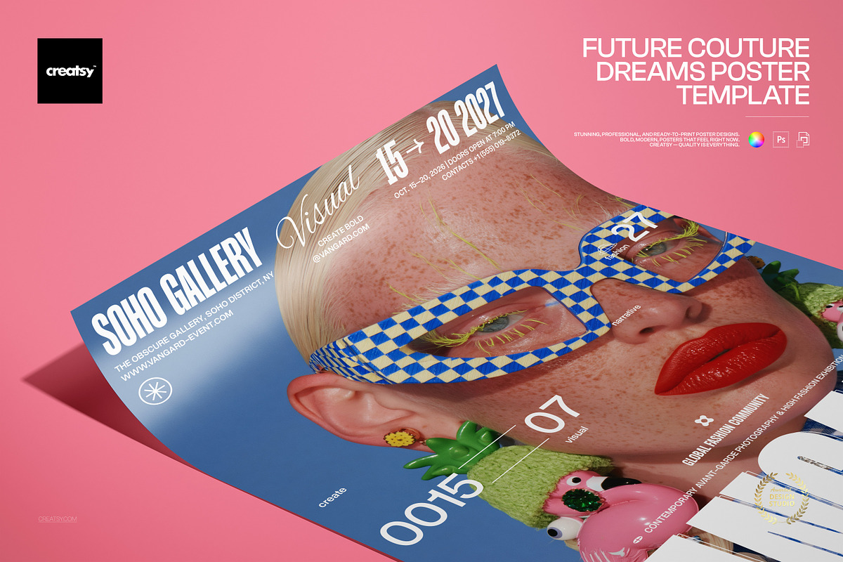 Couture Dreams Poster Template, a Poster Template by creatsy5 (Photo 1 of 4)