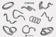 Chrome Y2K Abstract 3D Objects, an Object Graphic by Youandigraphics (Thumbnail 14 of 15)