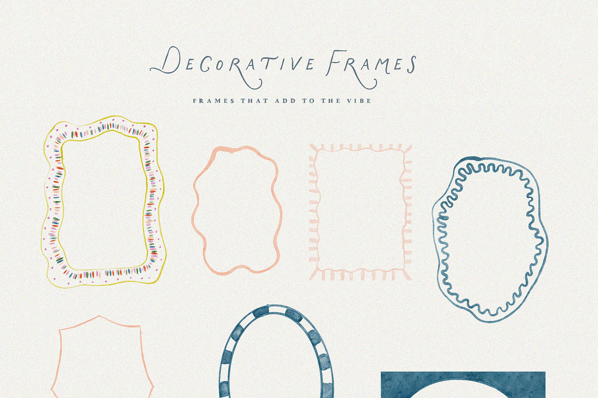 Whimsy Dolce Vita Watercolor Frames, an Object Graphic by Laras Wonderland (Photo 11 of 14)