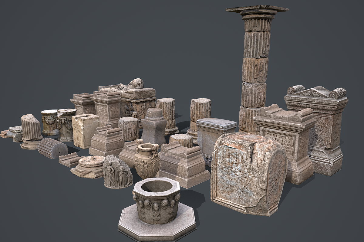 Roman Greek Objects Big Pack, an Architecture 3D Model by Beatheart Creative Studio (Photo 6 of 6)
