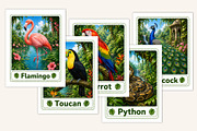 Jungle Animal Cards, a Stationery Template by Designmela01 (Thumbnail 3 of 5)