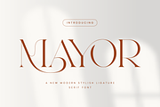 Mayor - Stylish Serif Font, a Serif Font by Aqeel_Art (Thumbnail 1 of 12)